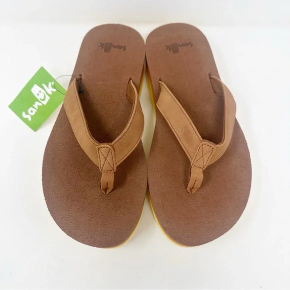 Sanuk Stacker Platform Flip Flop Sandals - Picture 4 of 10